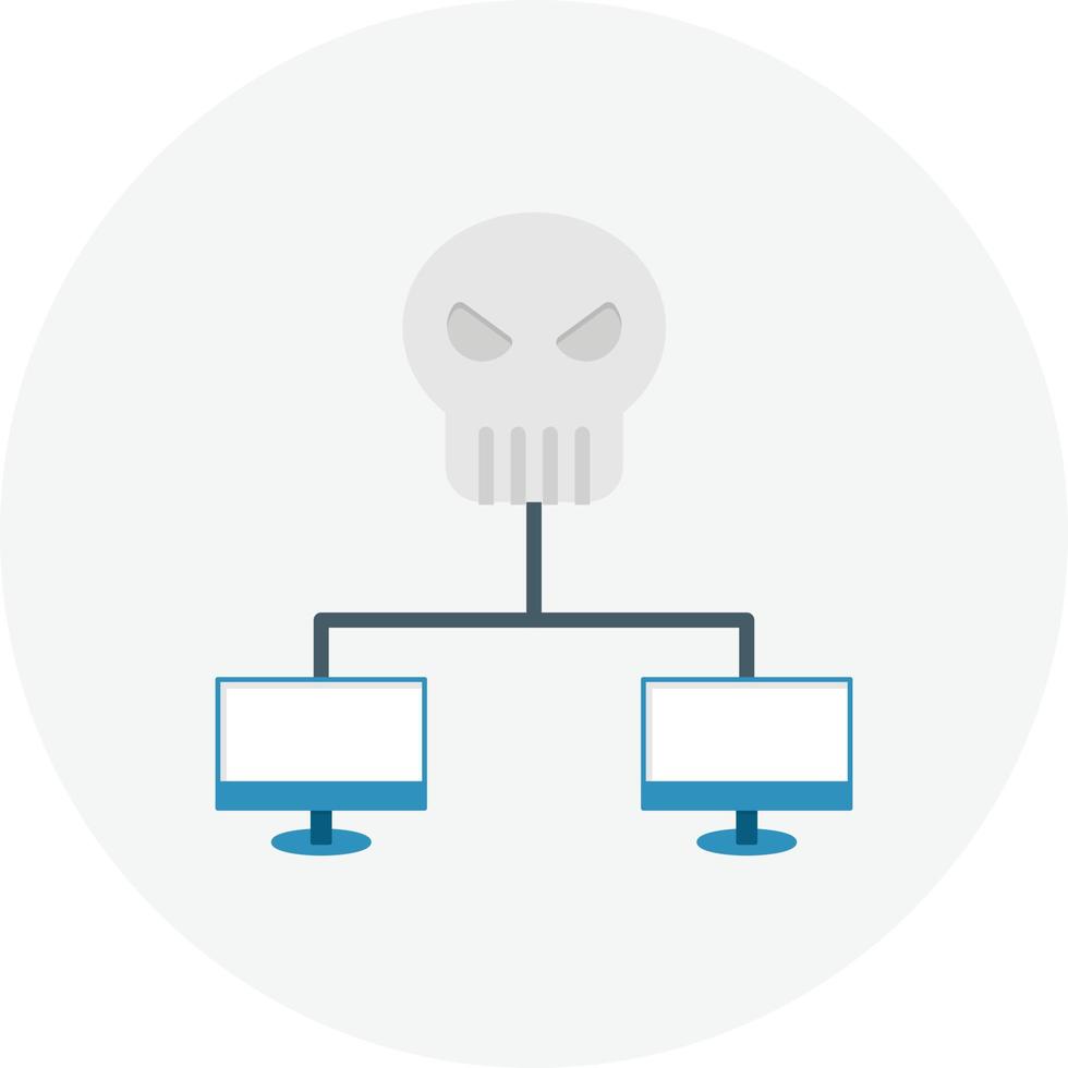 Network Hack Flat Circle vector