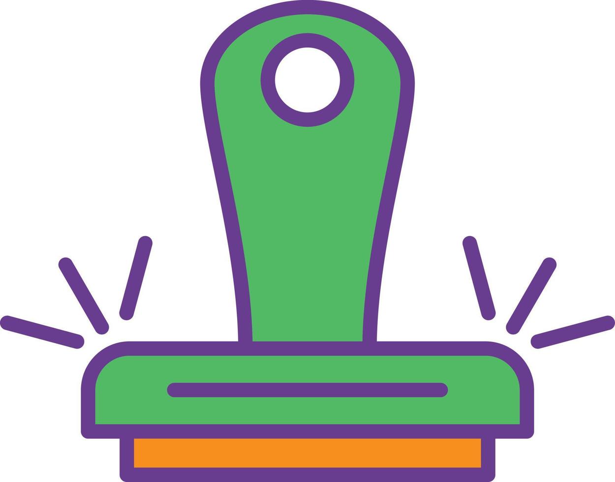 Stamp Line Filled Two Color vector