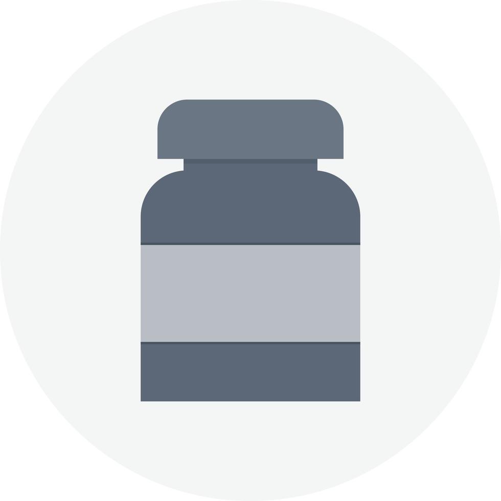 Pills Bottle Flat Circle vector