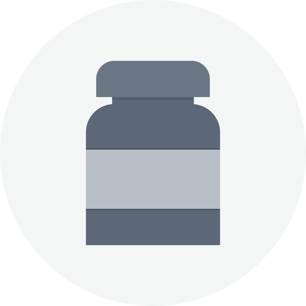 Pills Bottle Flat Circle vector