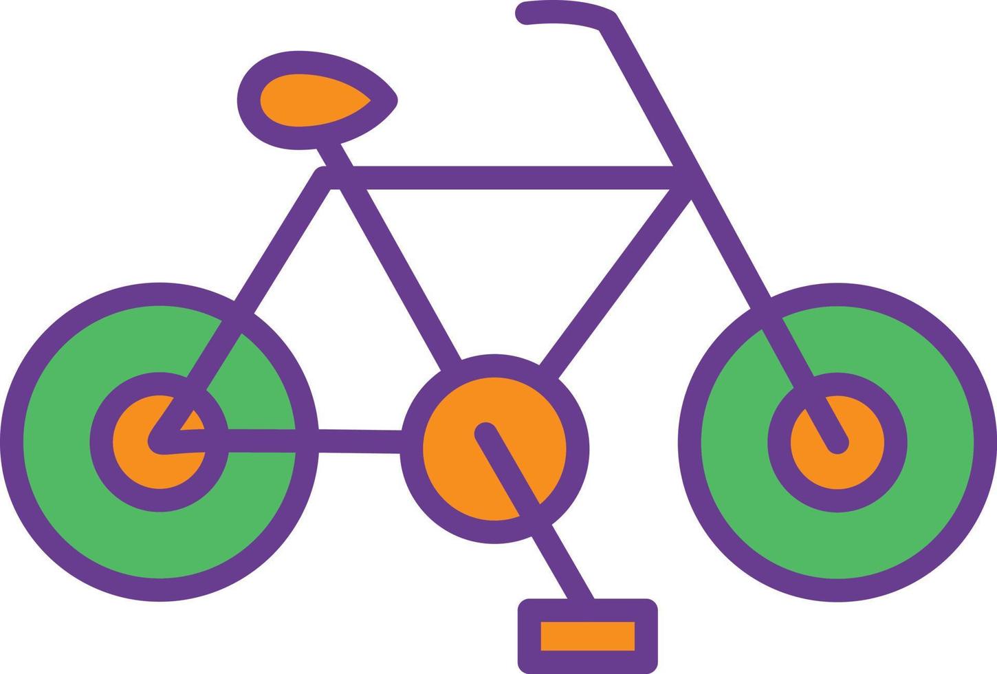 Bicycle Line Filled Two Color vector
