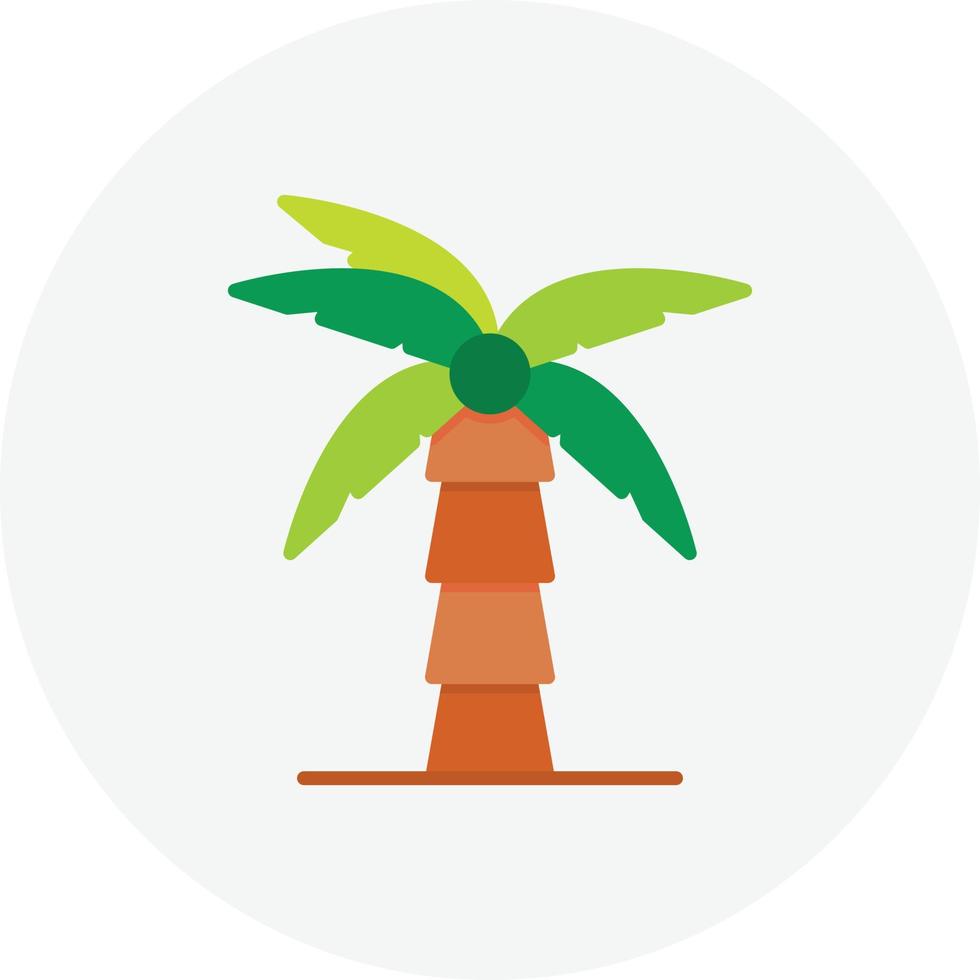 Palm Tree Flat Circle 9569931 Vector Art at Vecteezy