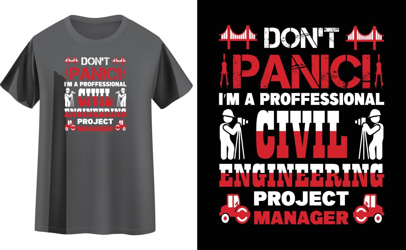 Engineer t shirt design vector