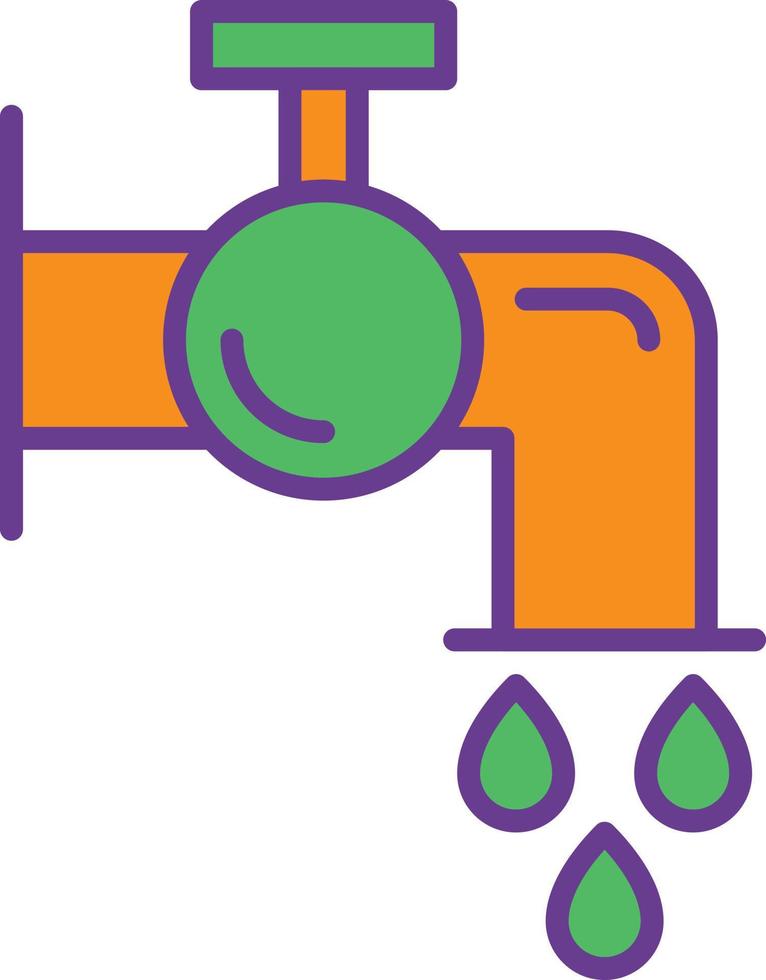 Save Water Line Filled Two Color vector