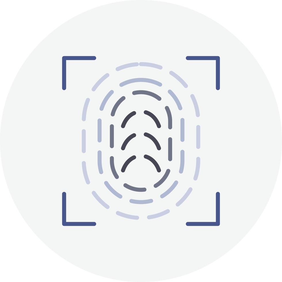 Fingerprint  Flat Circle vector