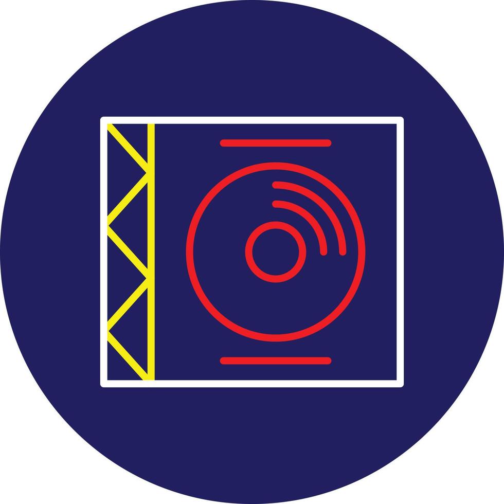 Compact Disc Line Multicolor vector