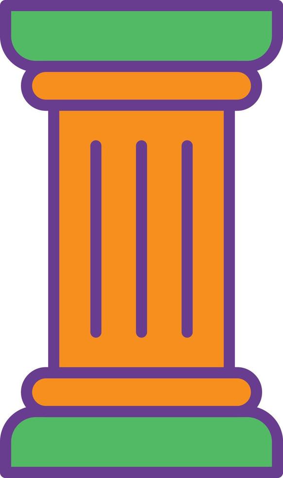Pillar Line Filled Two Color vector
