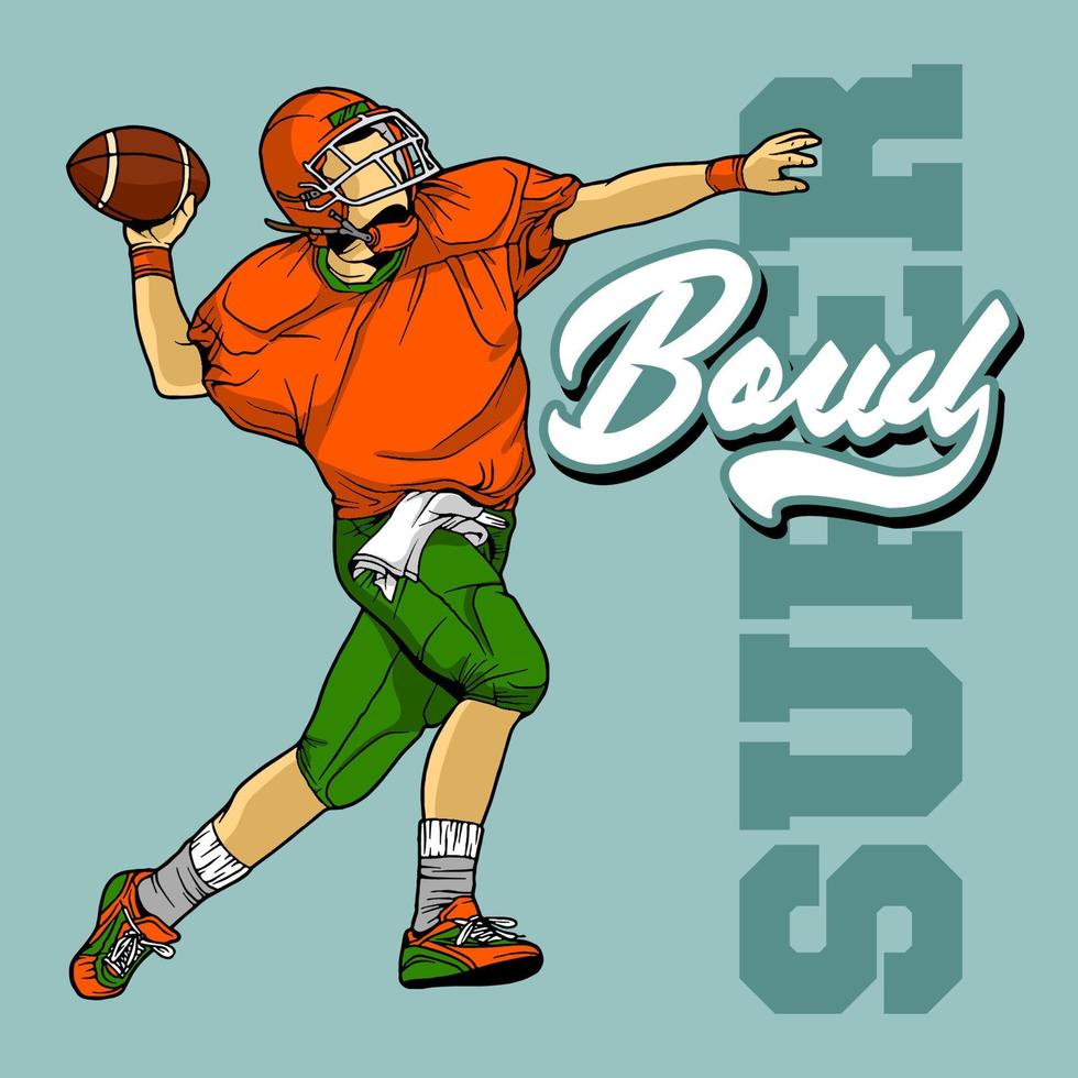 línea arte fútbol americano nfl ilustración vector