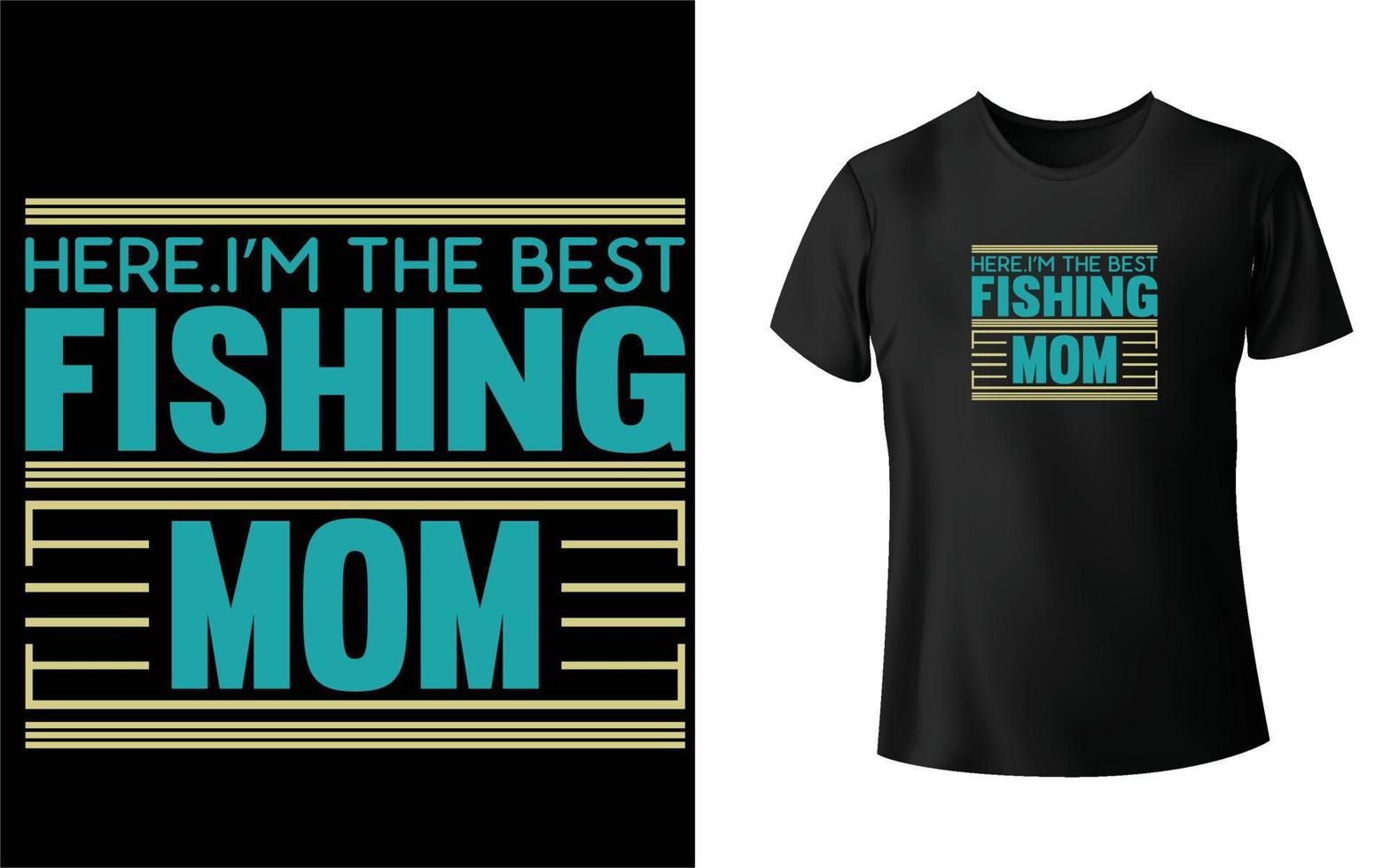 diseño de camiseta de pesca vector