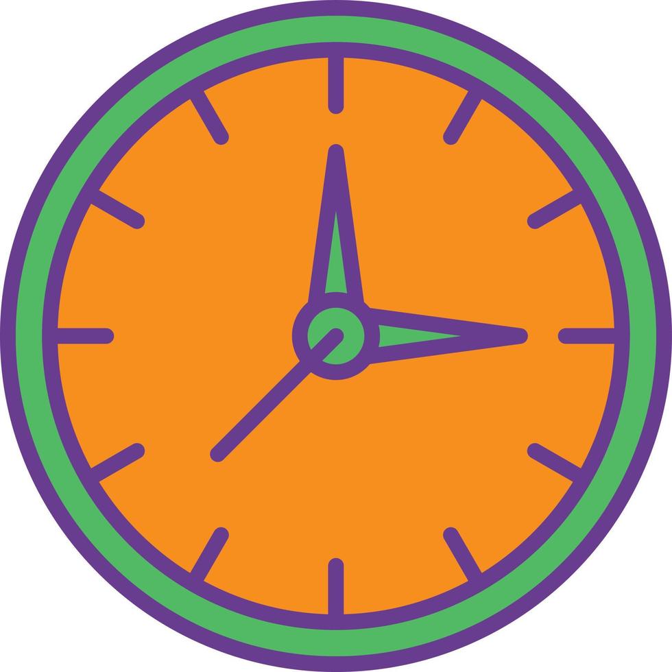 Clock Line Filled Two Color 9570355 Vector Art at Vecteezy