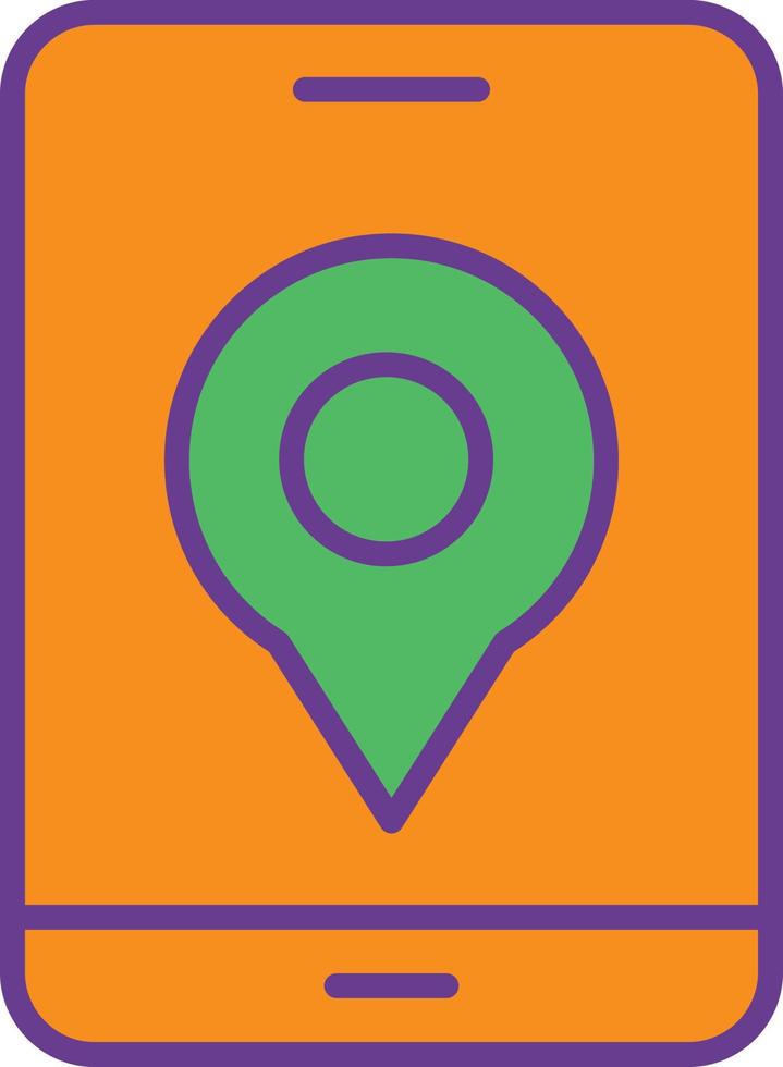 Location Line Filled Two Color vector