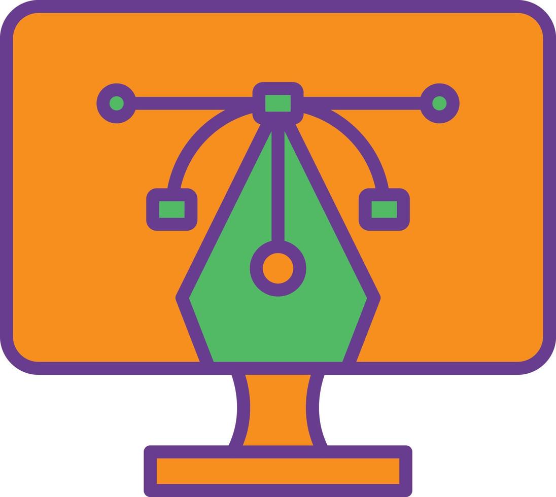 Graphic Design Line Filled Two Color vector