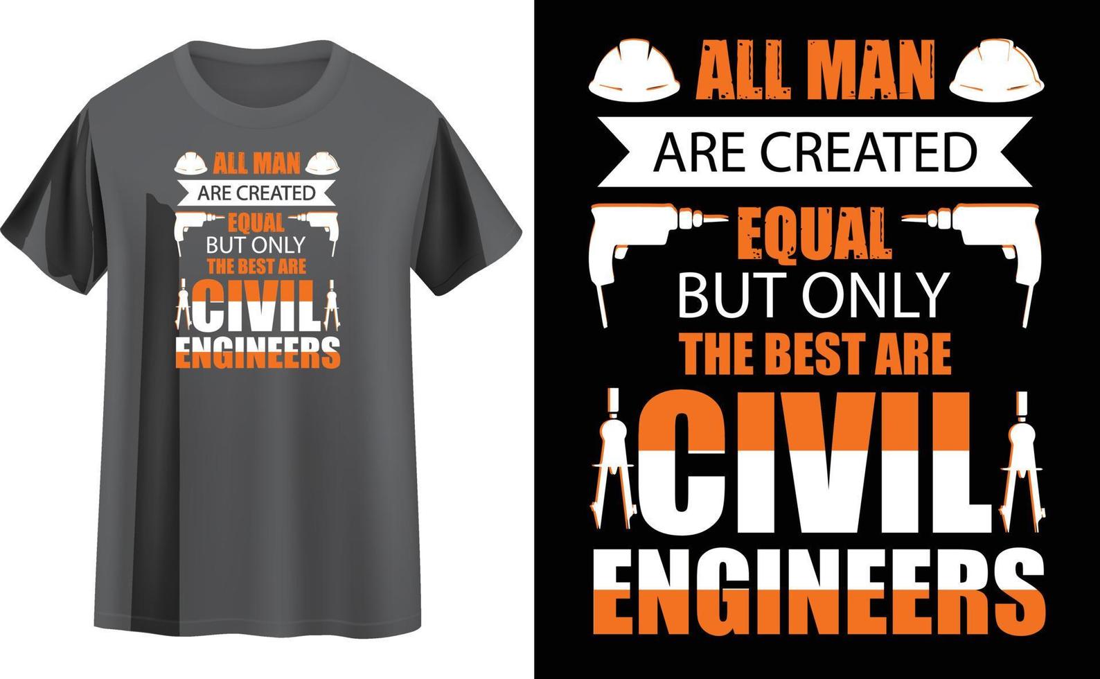 Engineer t shirt design vector