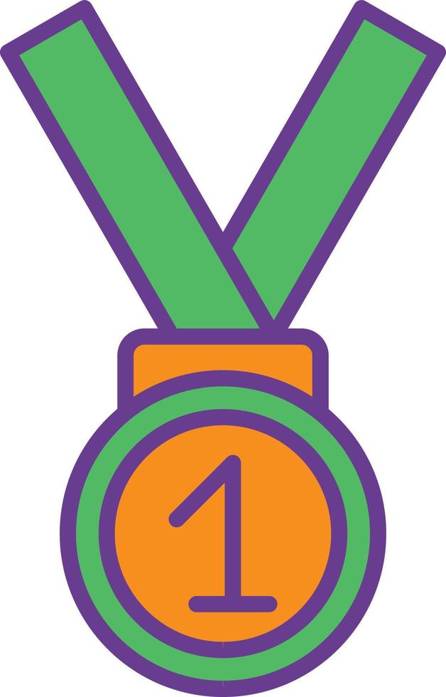 Medal Line Filled Two Color vector