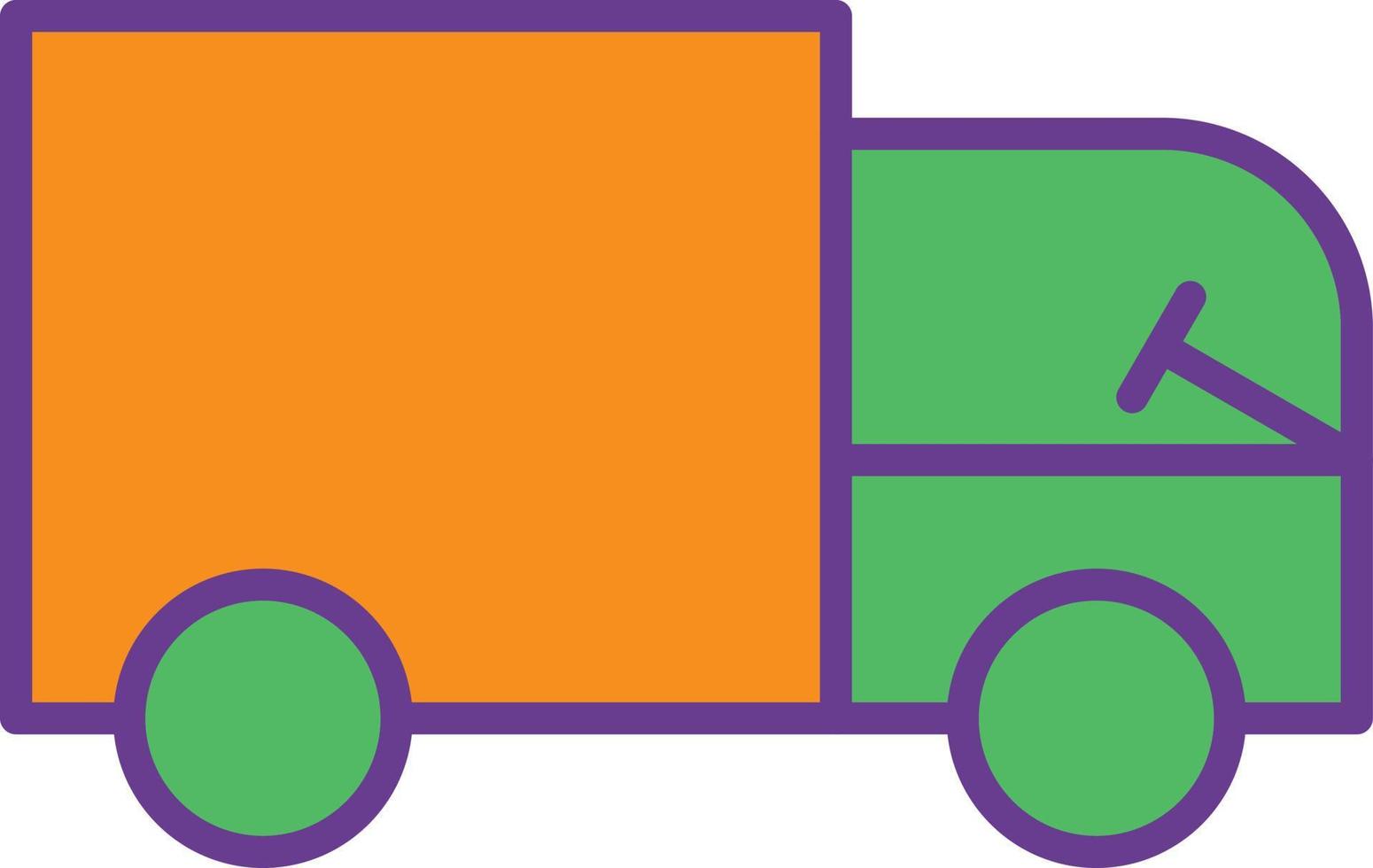 línea de camiones de panadería llena de dos colores vector