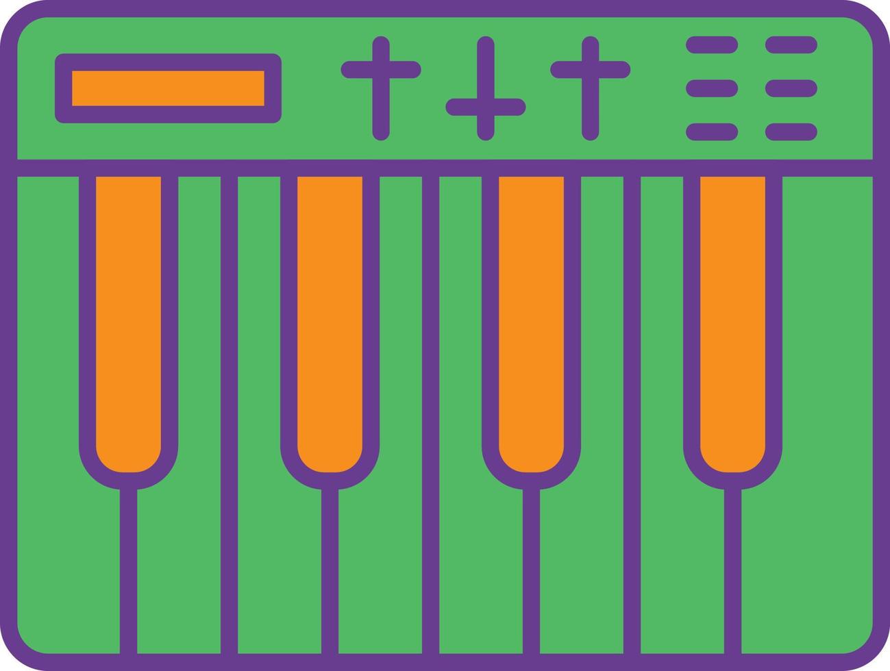 Midi Line Filled Two Color vector