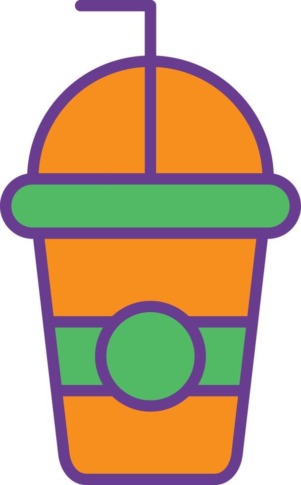 Smoothie Line Filled Two Color vector