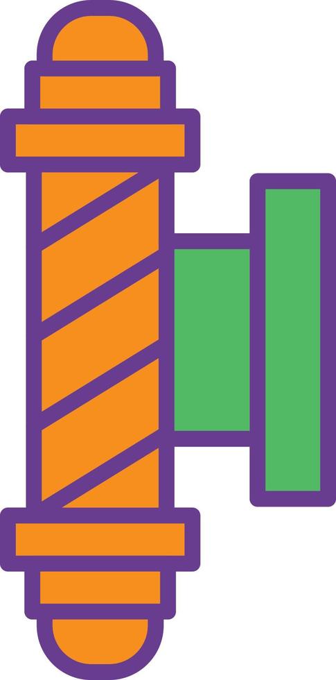Barber Shop Pole Outline Icon vector