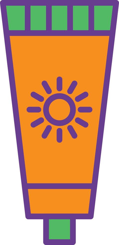 Sunscreen Line Filled Two Color vector