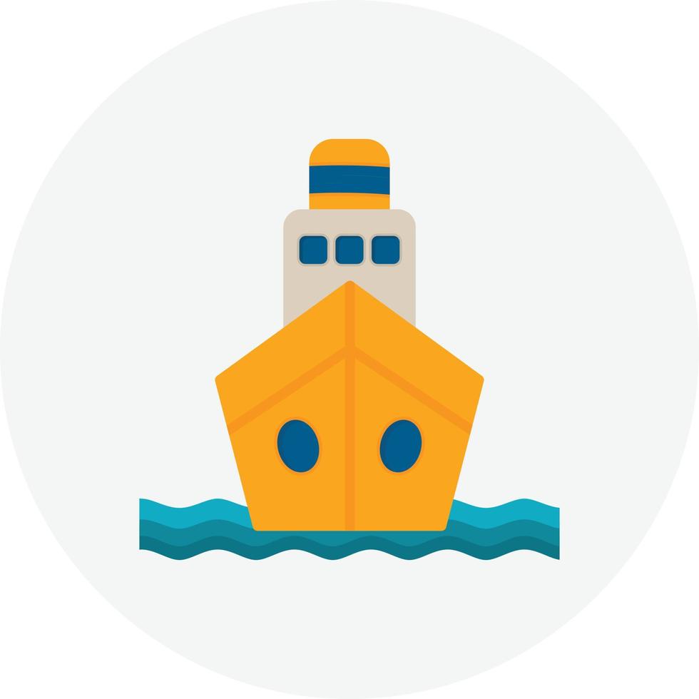 Ship Flat Circle vector