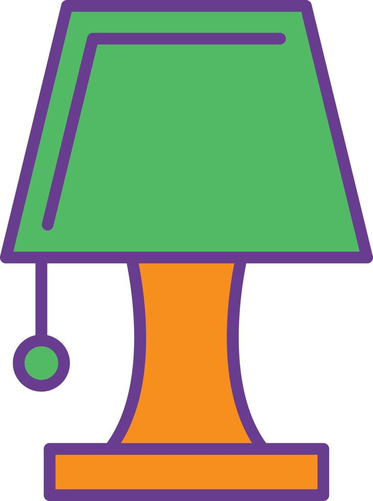 able Lamp Line Filled Two Color vector