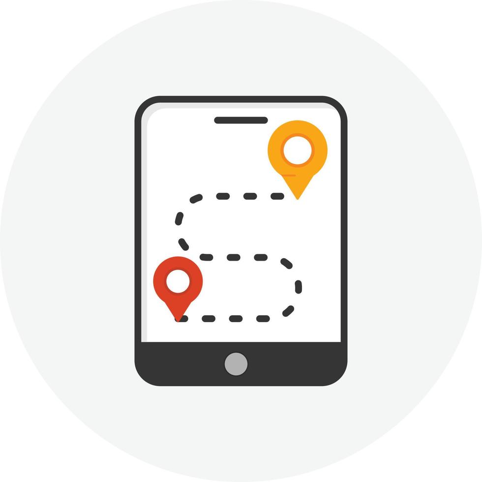 Gps Flat Circle vector