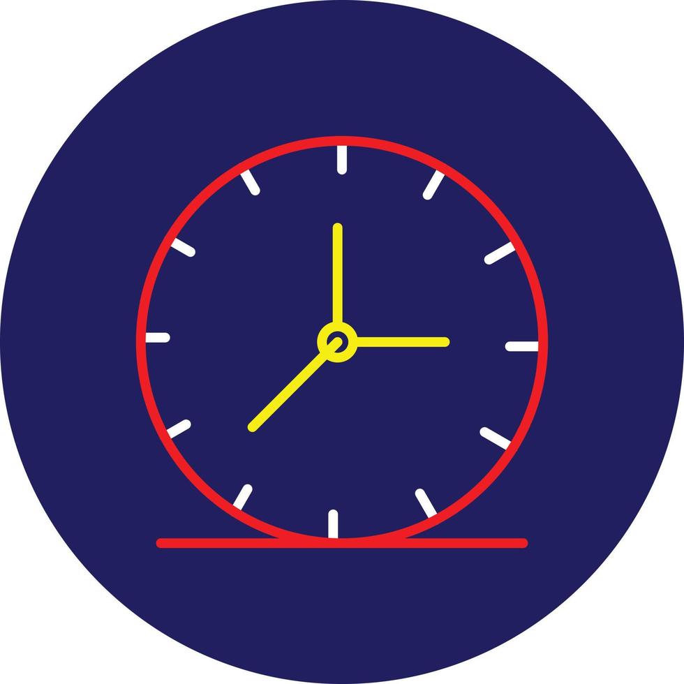 línea de reloj multicolor vector