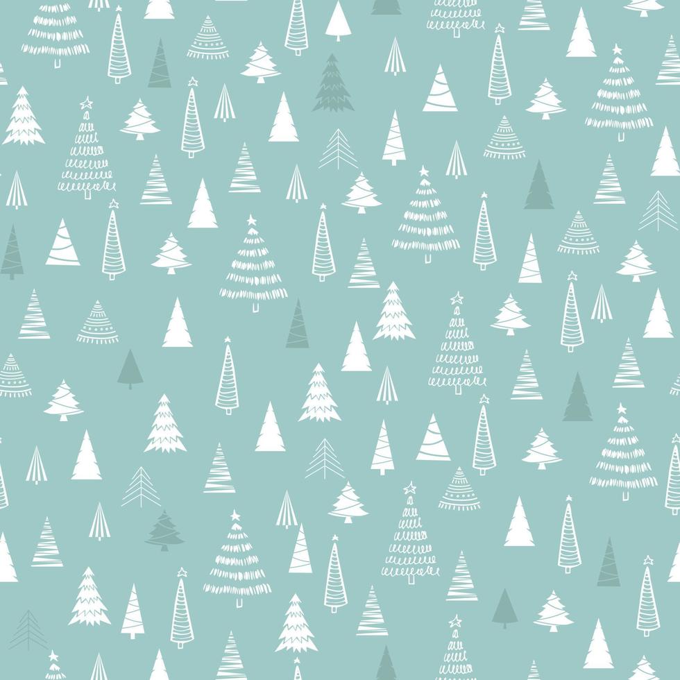 Funny seamless vector pattern with Christmas tree. Can be used  for fabric, phone case and wrapping paper.