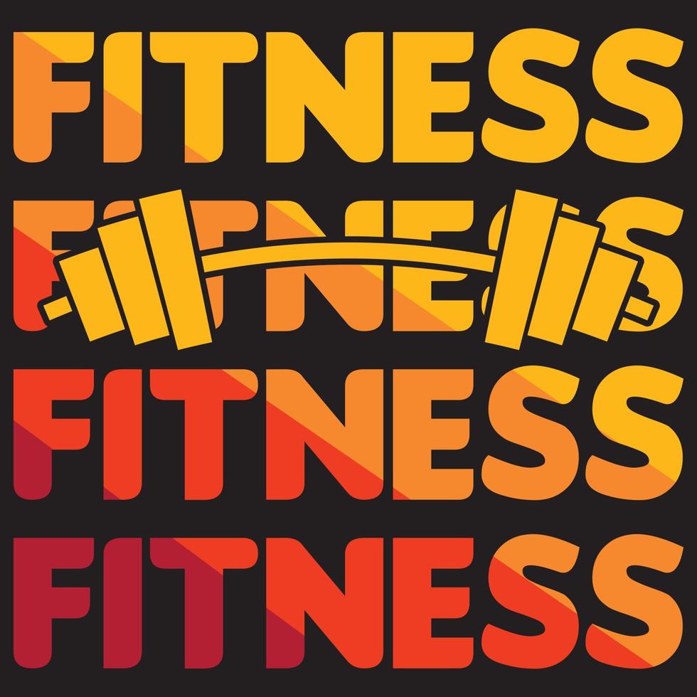 Fitness t shirt design vector