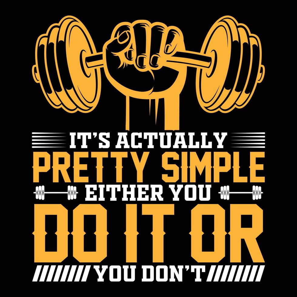 Fitness t shirt design vector