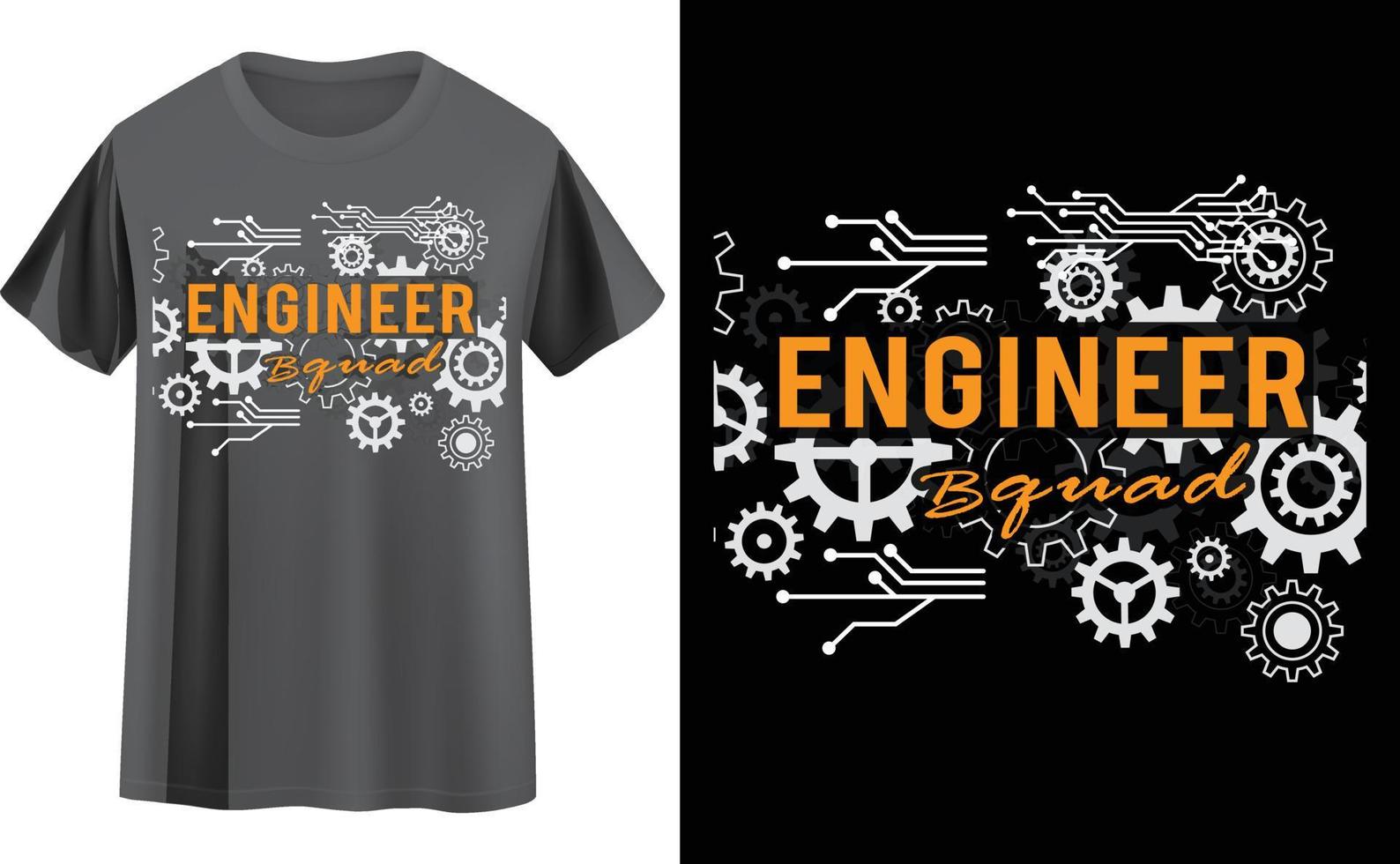 Engineer t shirt design vector