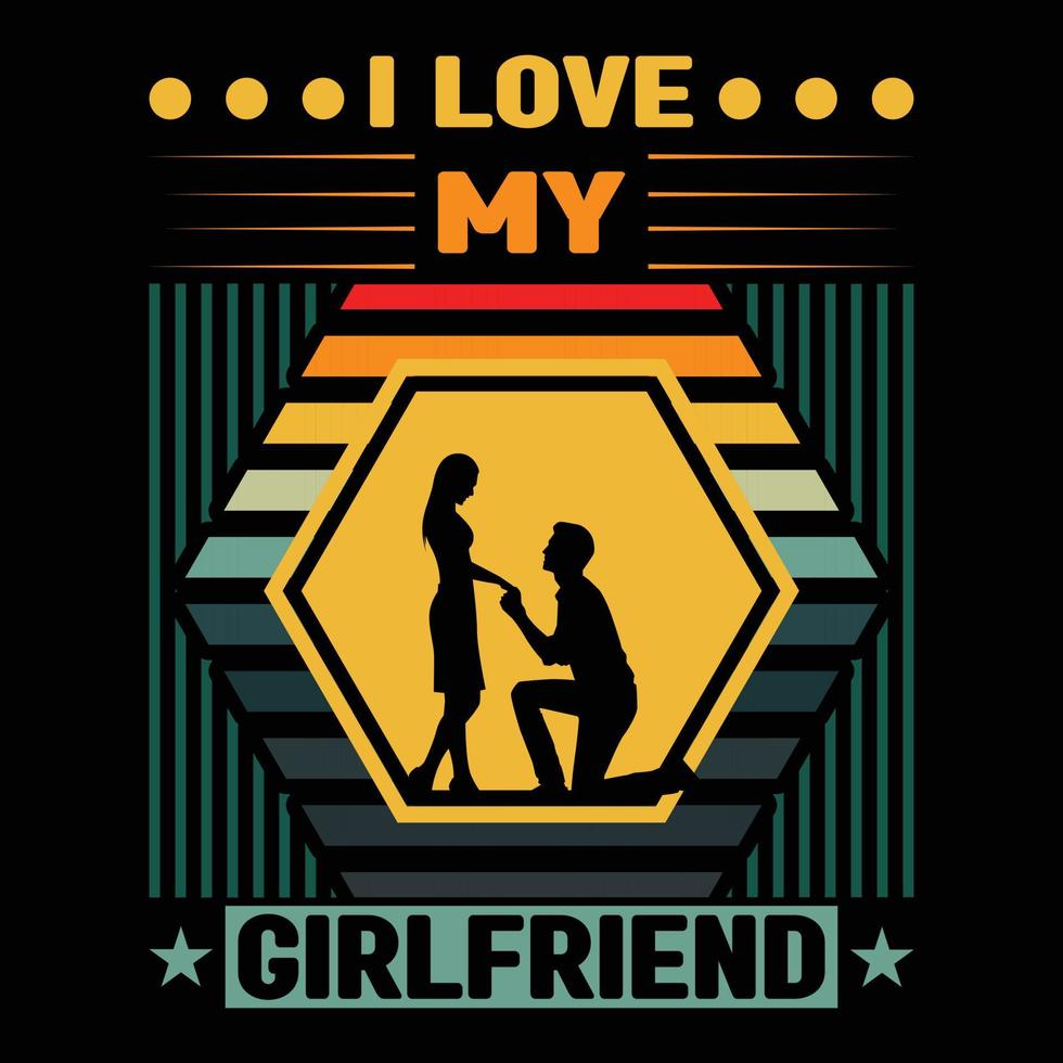 Girlfriend t shirt design vector
