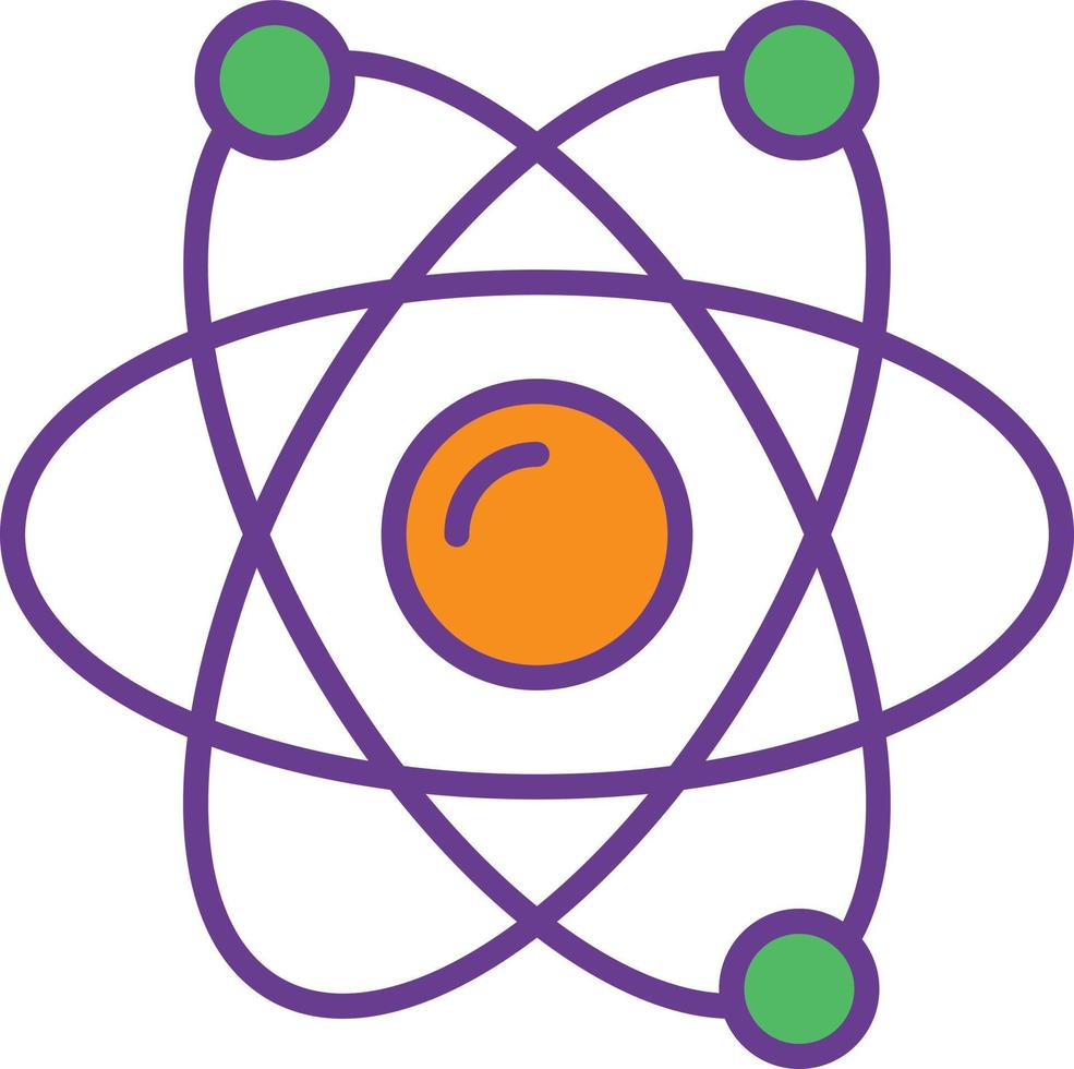 Atom Line Filled Two Color vector