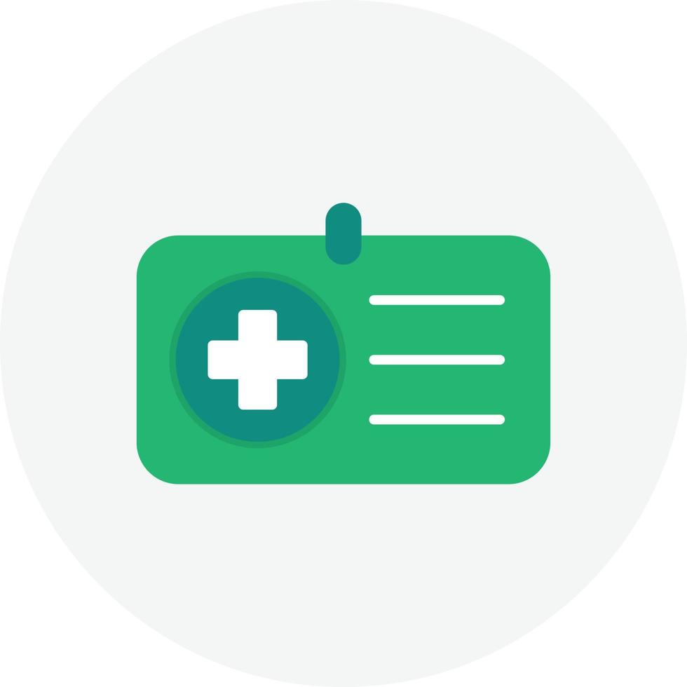 Medical Id Flat Circle vector