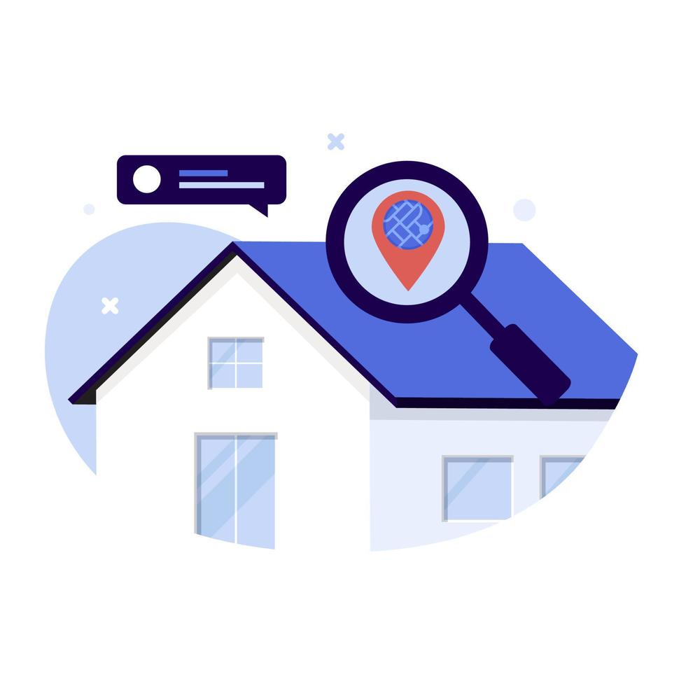 Flat design of find location concept vector