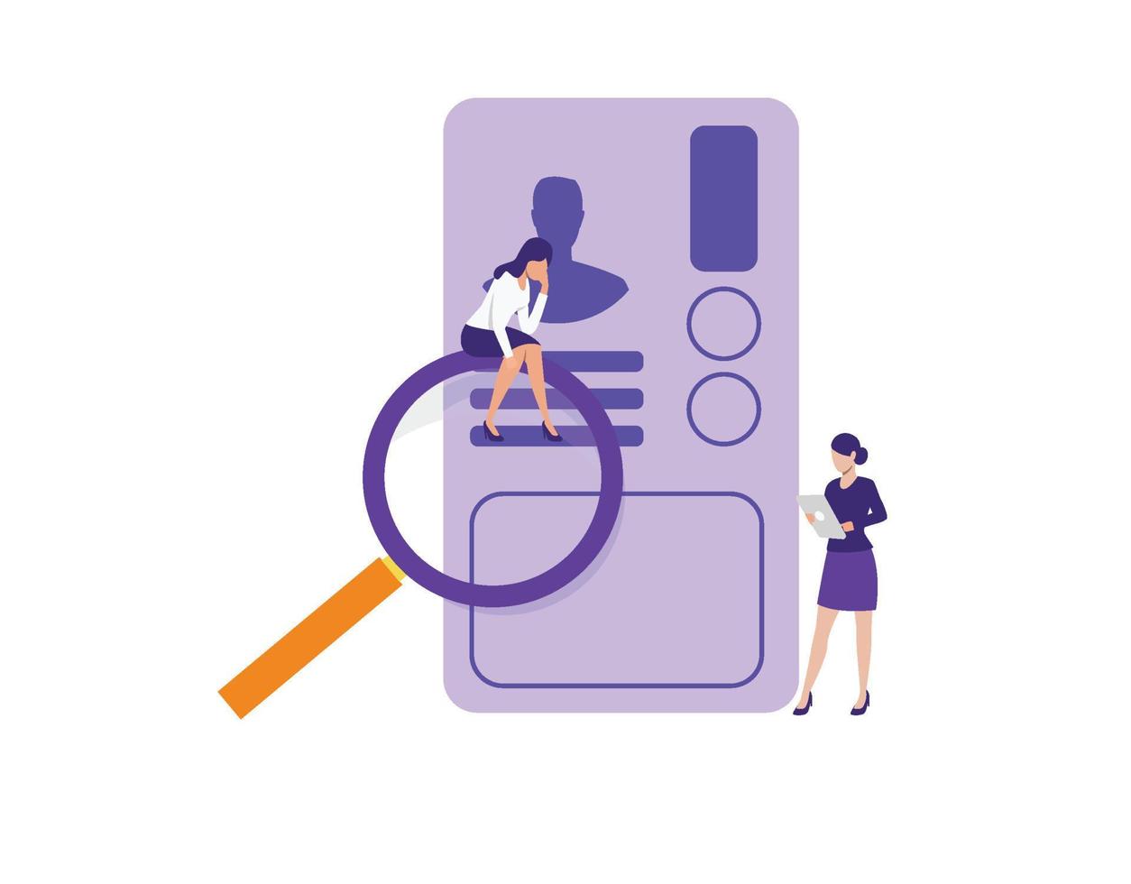 Choosing the right person for the job vector