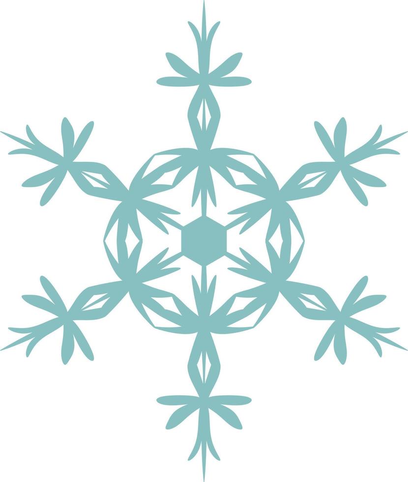 gráfico de diseño vectorial de copos de nieve. El elemento hermoso para muchos propósitos. vector