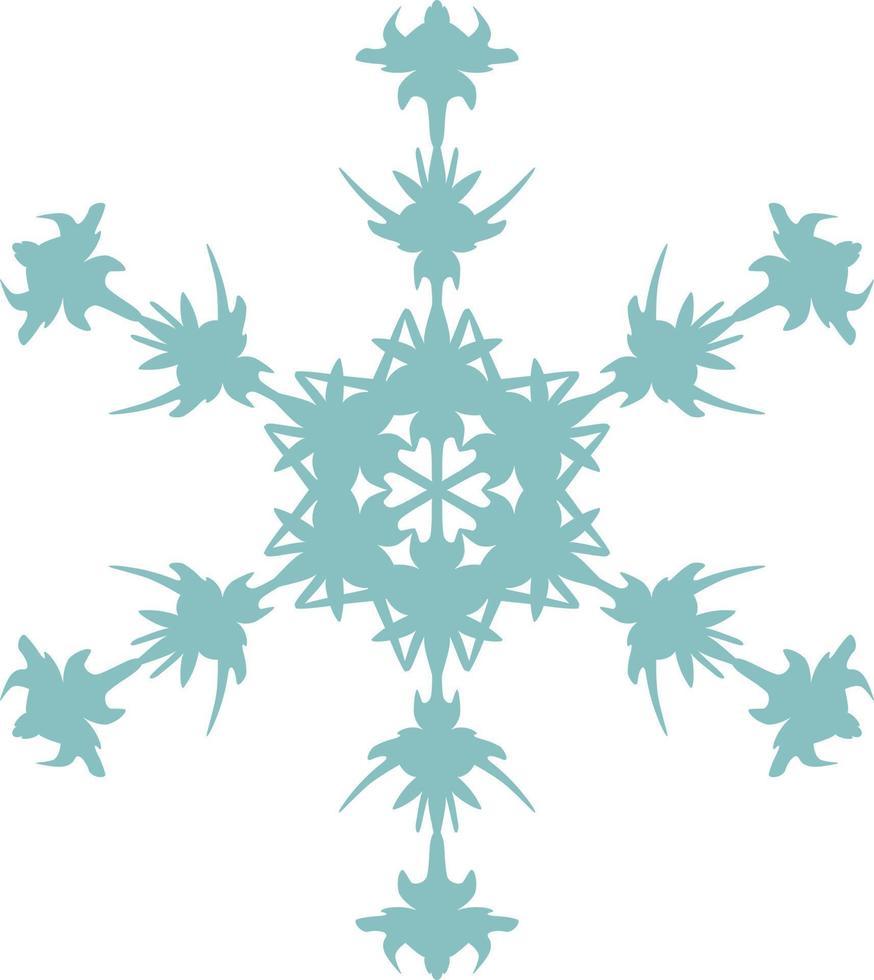 gráfico de diseño vectorial de copos de nieve. El elemento hermoso para muchos propósitos. vector