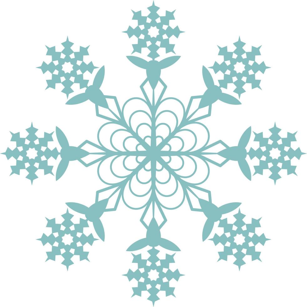 gráfico de diseño vectorial de copos de nieve. El elemento hermoso para muchos propósitos. vector