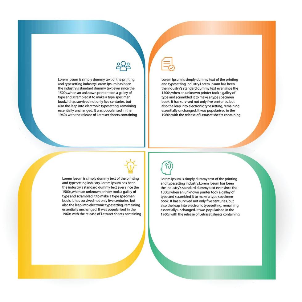 Infographic rectangle shape vector Template Process concept Step for strategy
