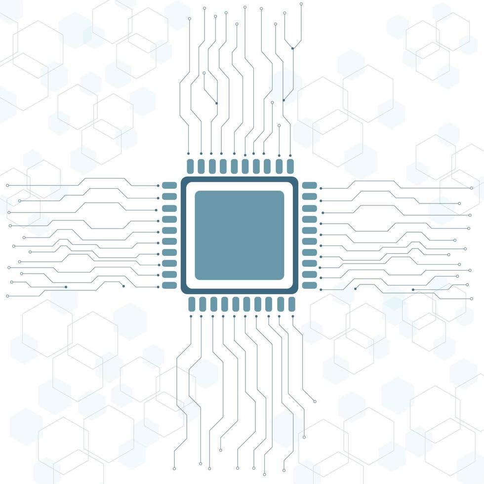 Electronic circuit board vector for technology and finance concept and education