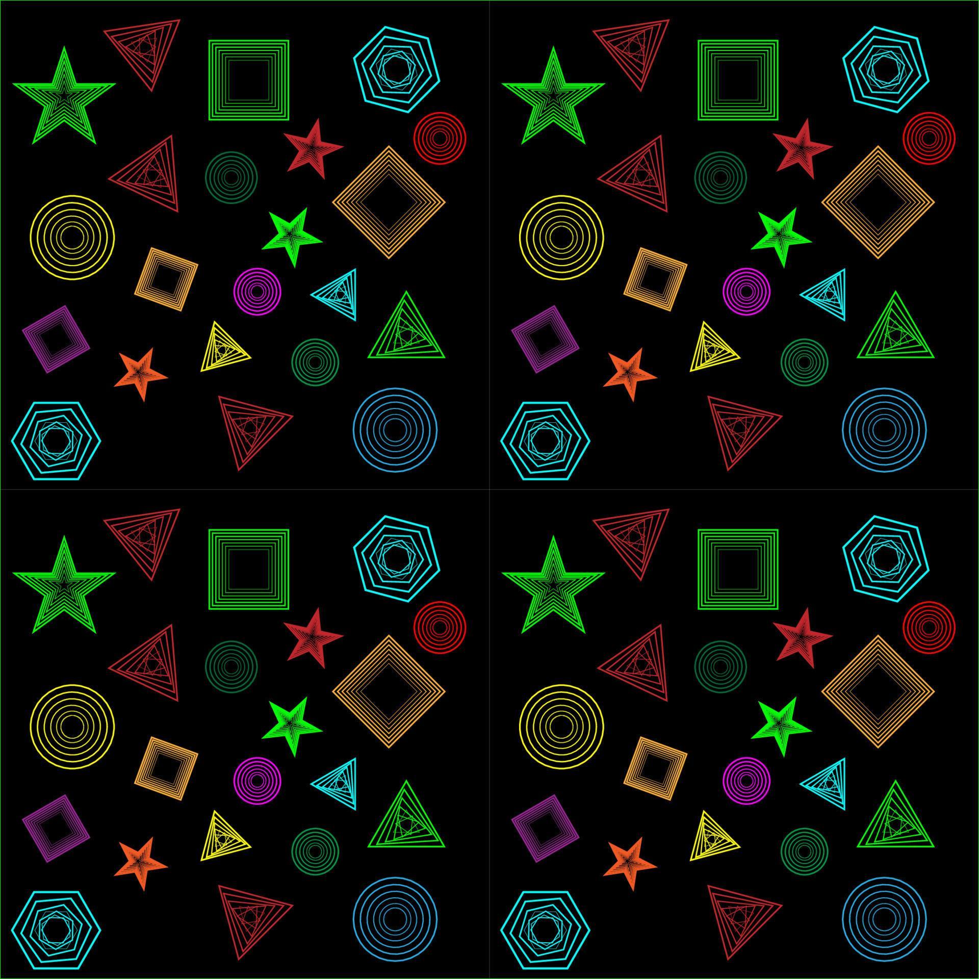 Abstract vector background rectangle star circle hexagon shape sign ...