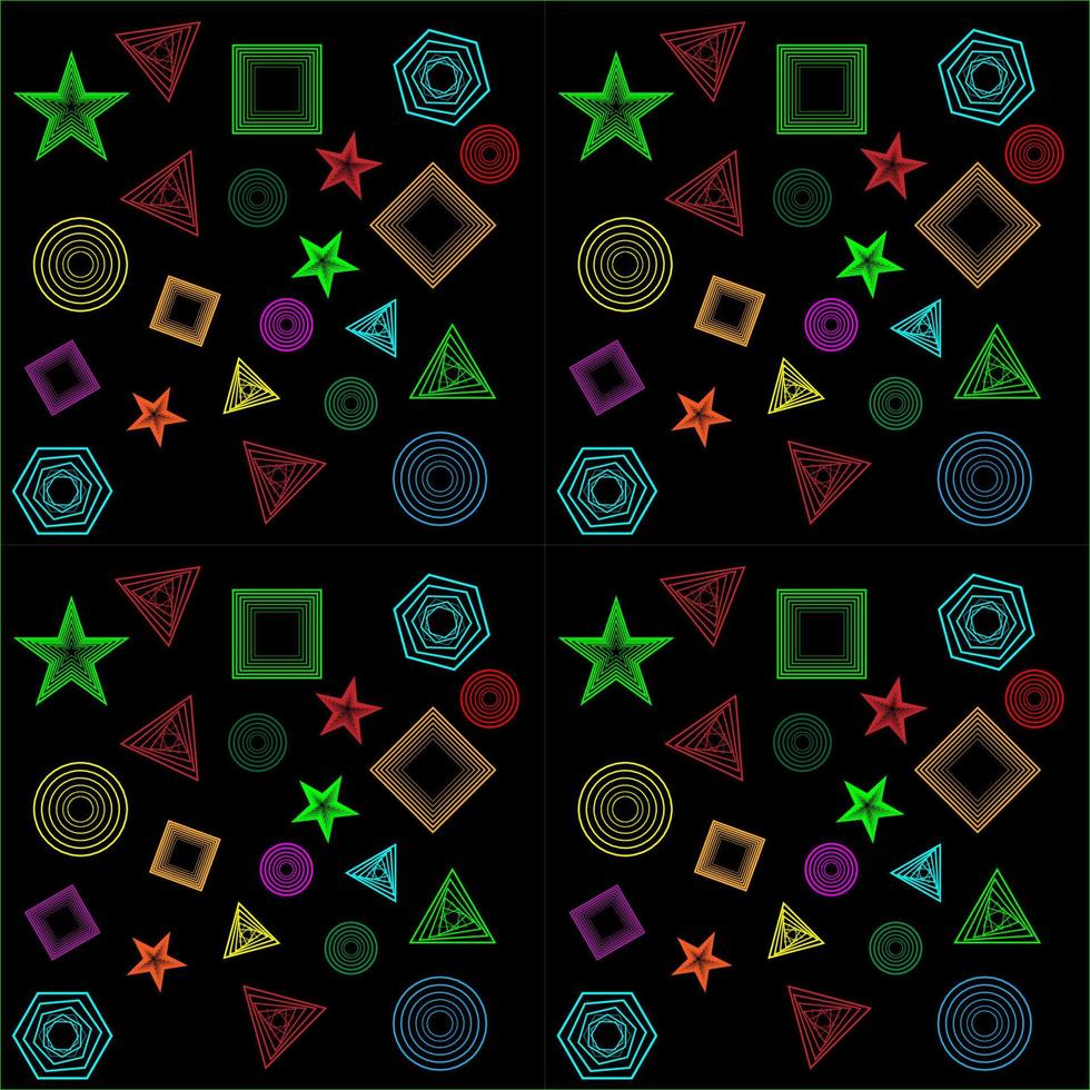 Abstract vector background rectangle star circle hexagon shape sign symbol