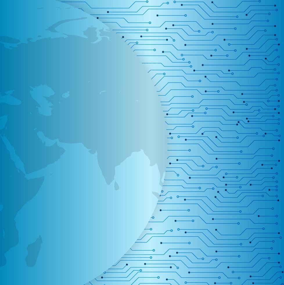 Electronic circuit board vector for technology and finance concept and education
