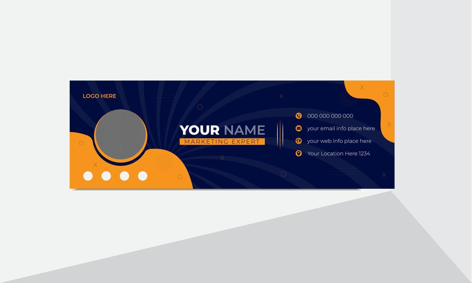 Modern creative email signature design or email footer design template vector