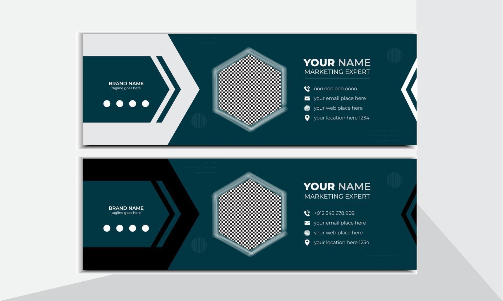 Modern creative email signature design or email footer design template vector