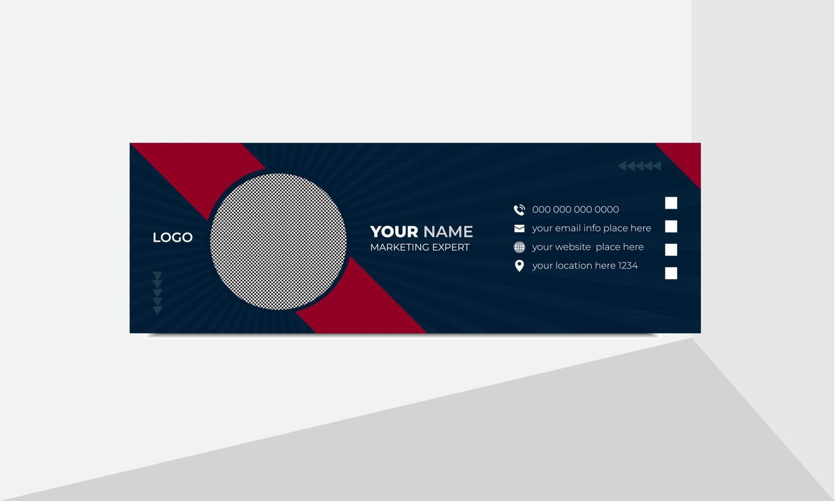 Modern creative email signature design or email footer design template vector