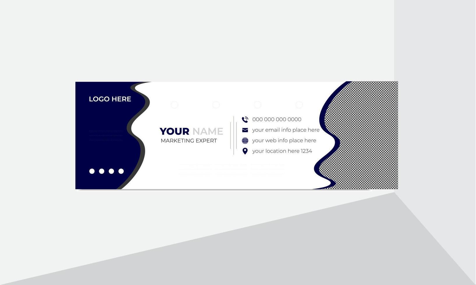 Modern creative email signature design or email footer design template vector