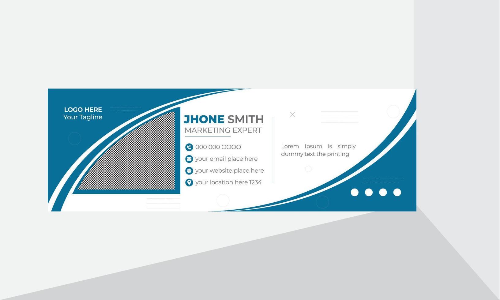 Modern creative email signature design or email footer design template vector