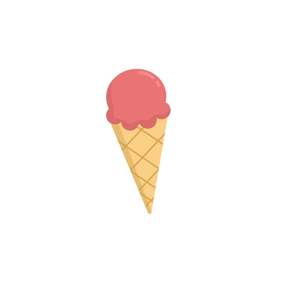 ilustración de helado aislado sobre fondo blanco. vector